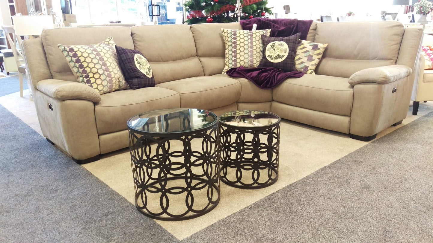 Set of 2 Black Round Nesting Tables