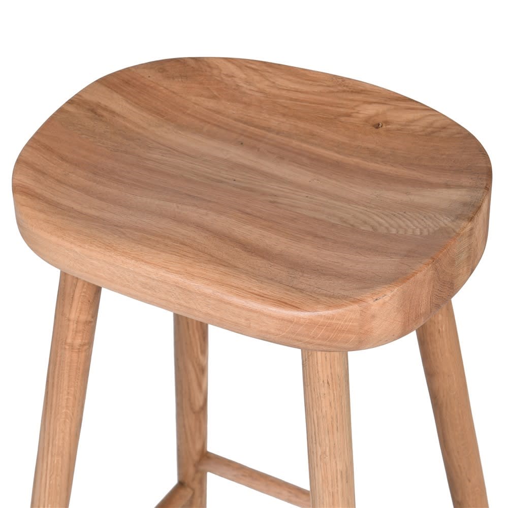 Weathered Oak Farmhouse Counter Stool- 4 Leg