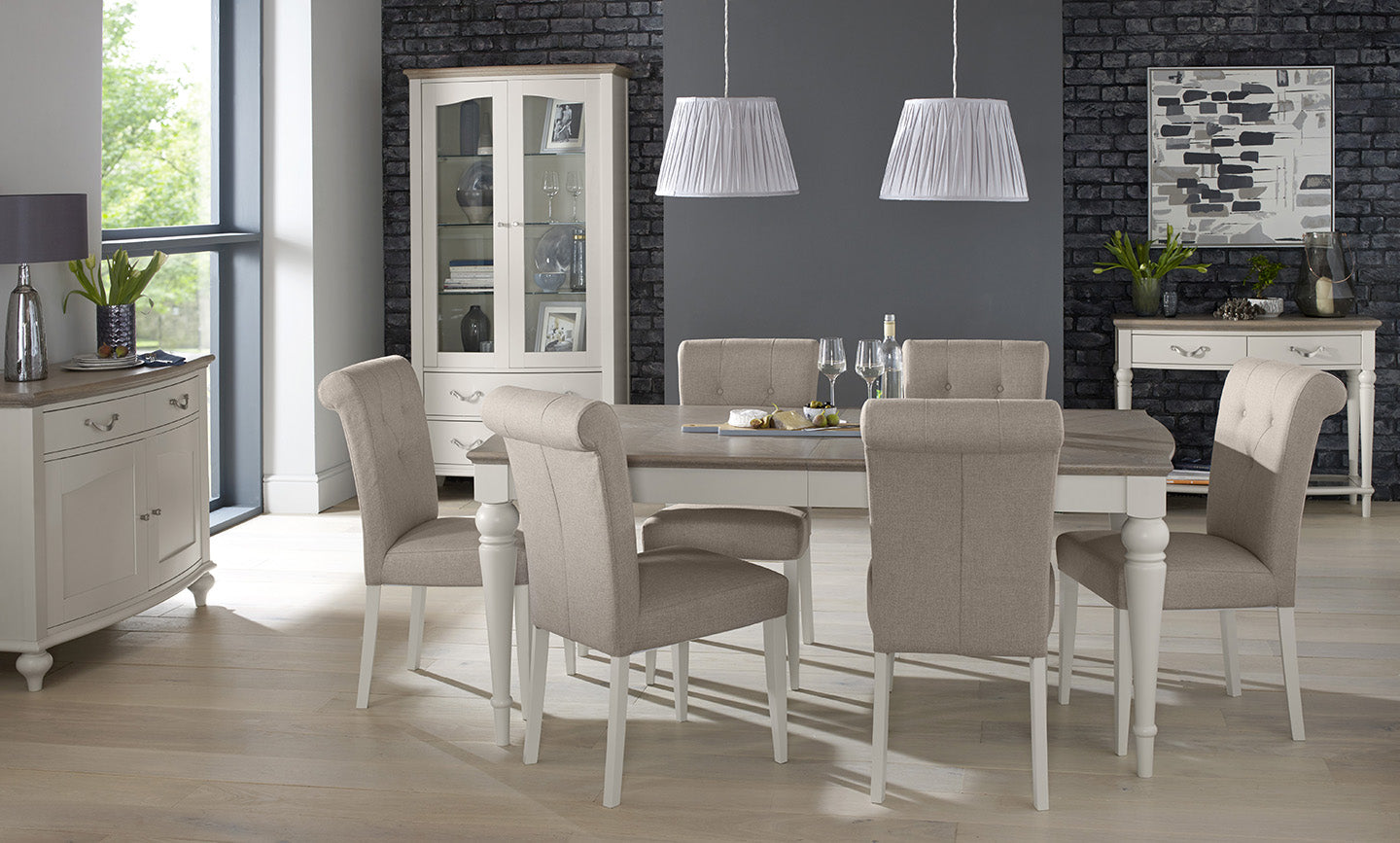 montreaux dining range two tone solid oak dining furniture