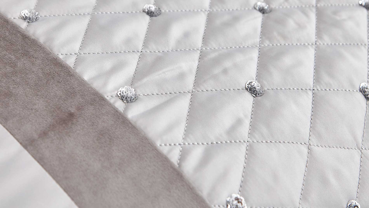 Sequin silver duvet set