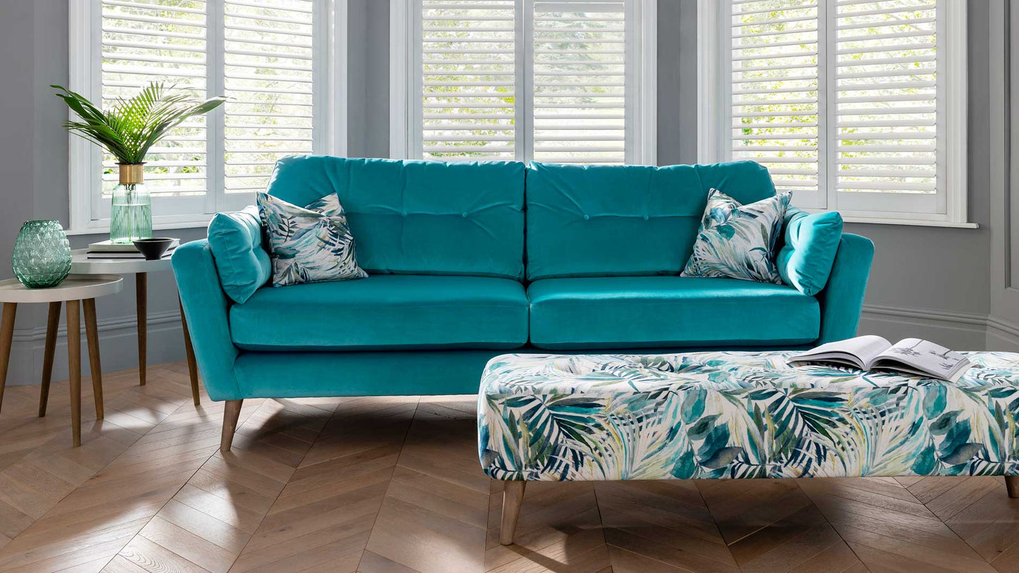 3 seater sofa, velvet sofa