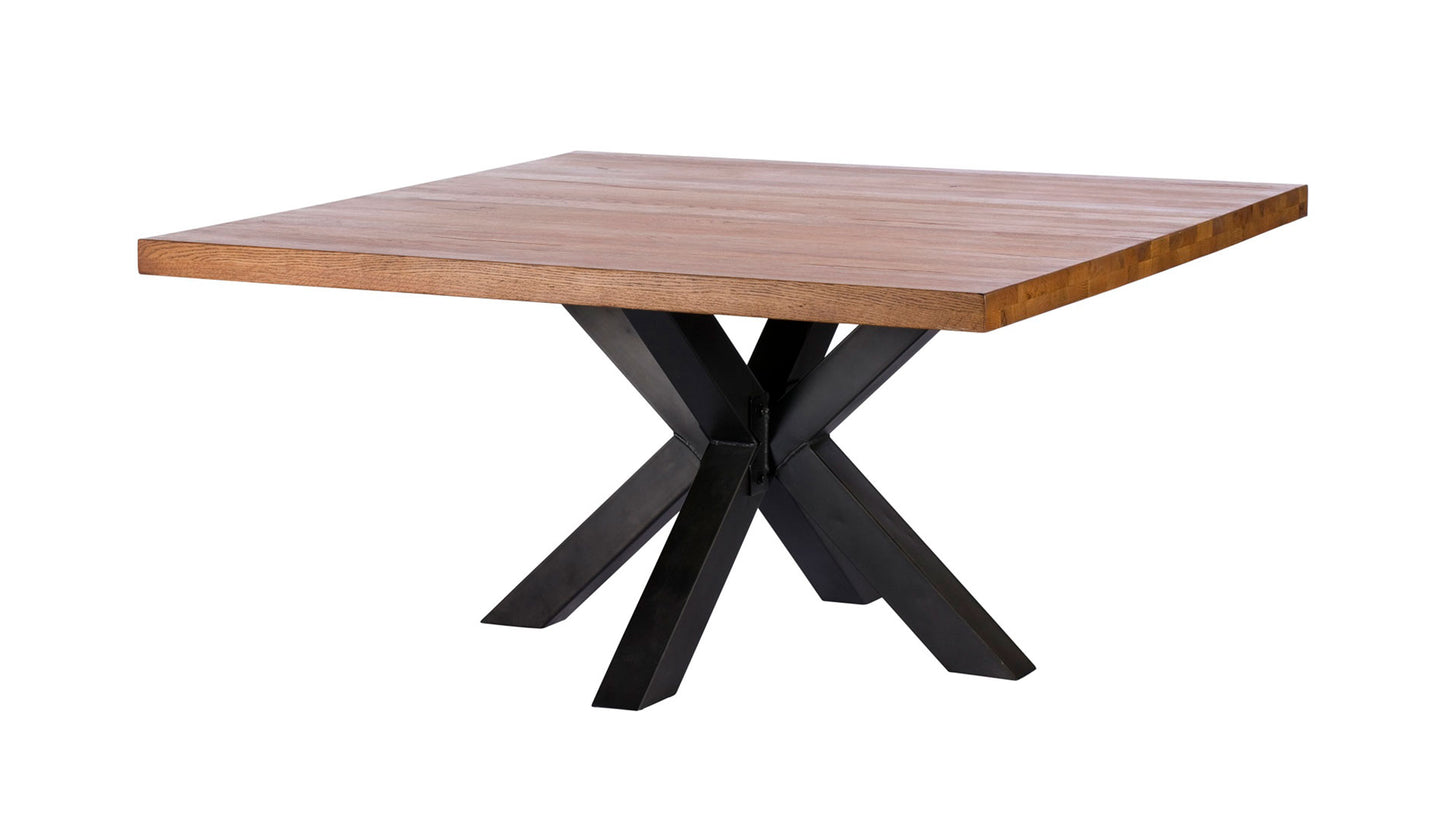 1.5m solid oak square dining table