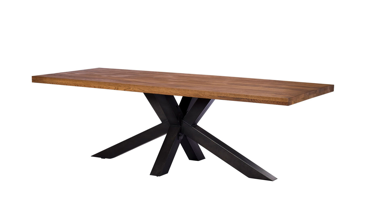 solid oak dining table