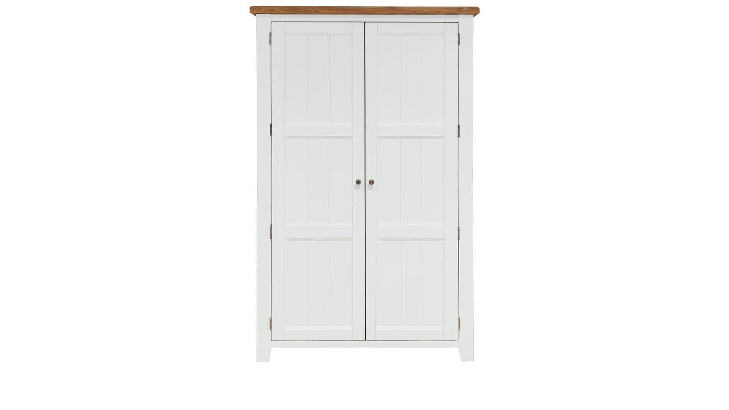 white 2 door wardrobe