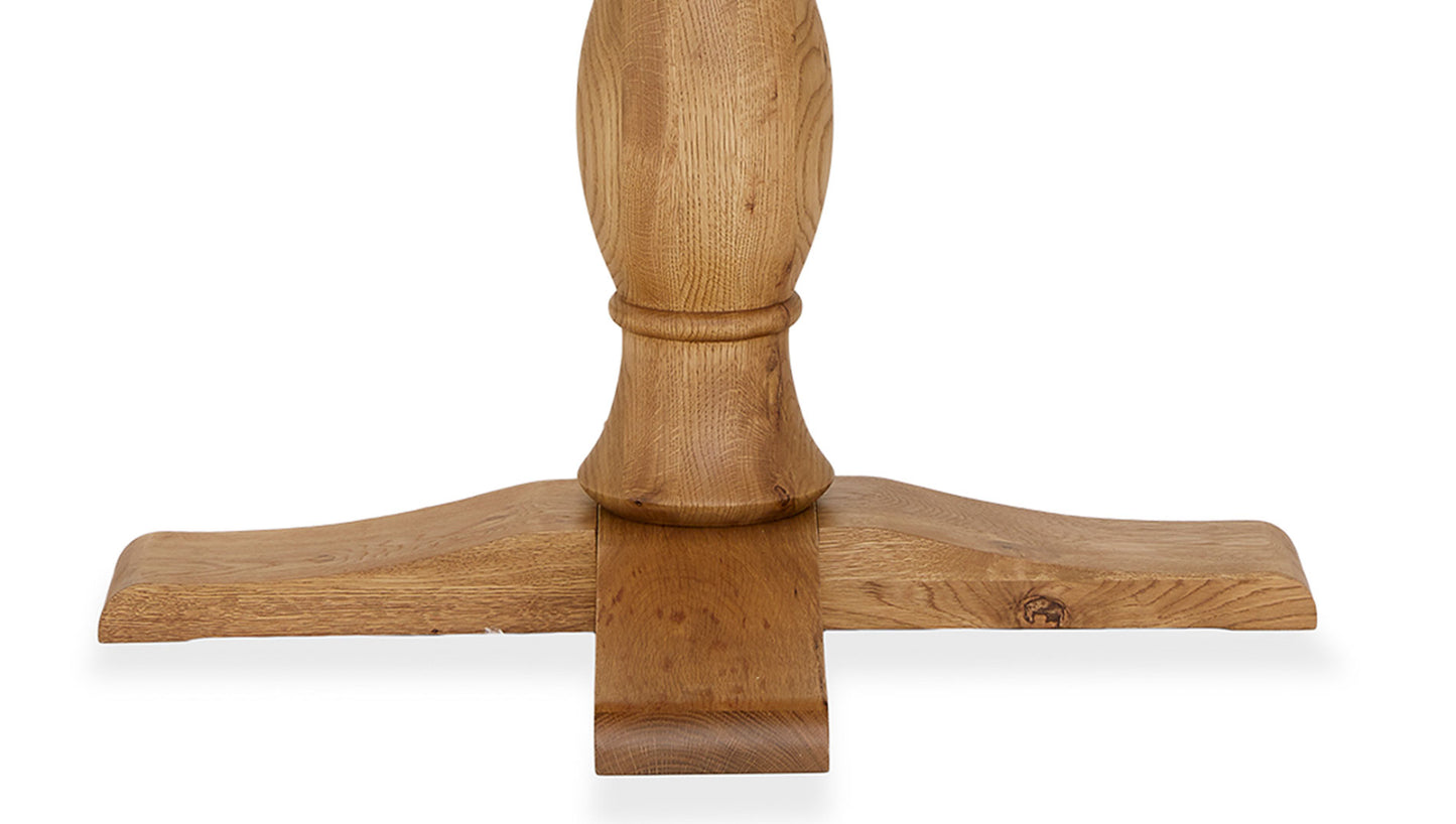 Rustic solid oak round dining table circular dining table