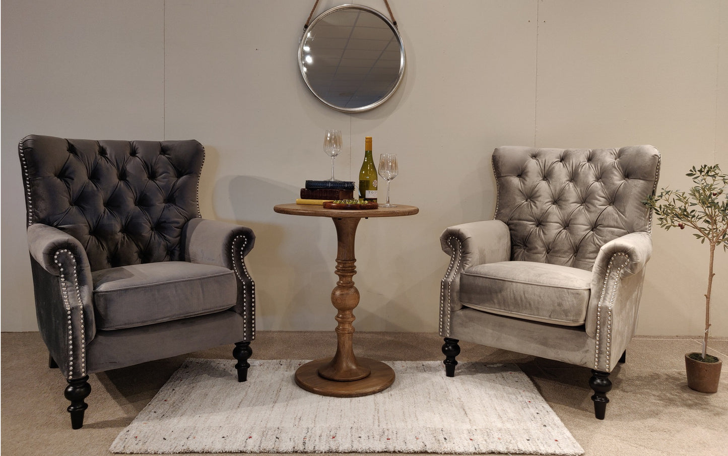 Weathered Oak Lamp Table
