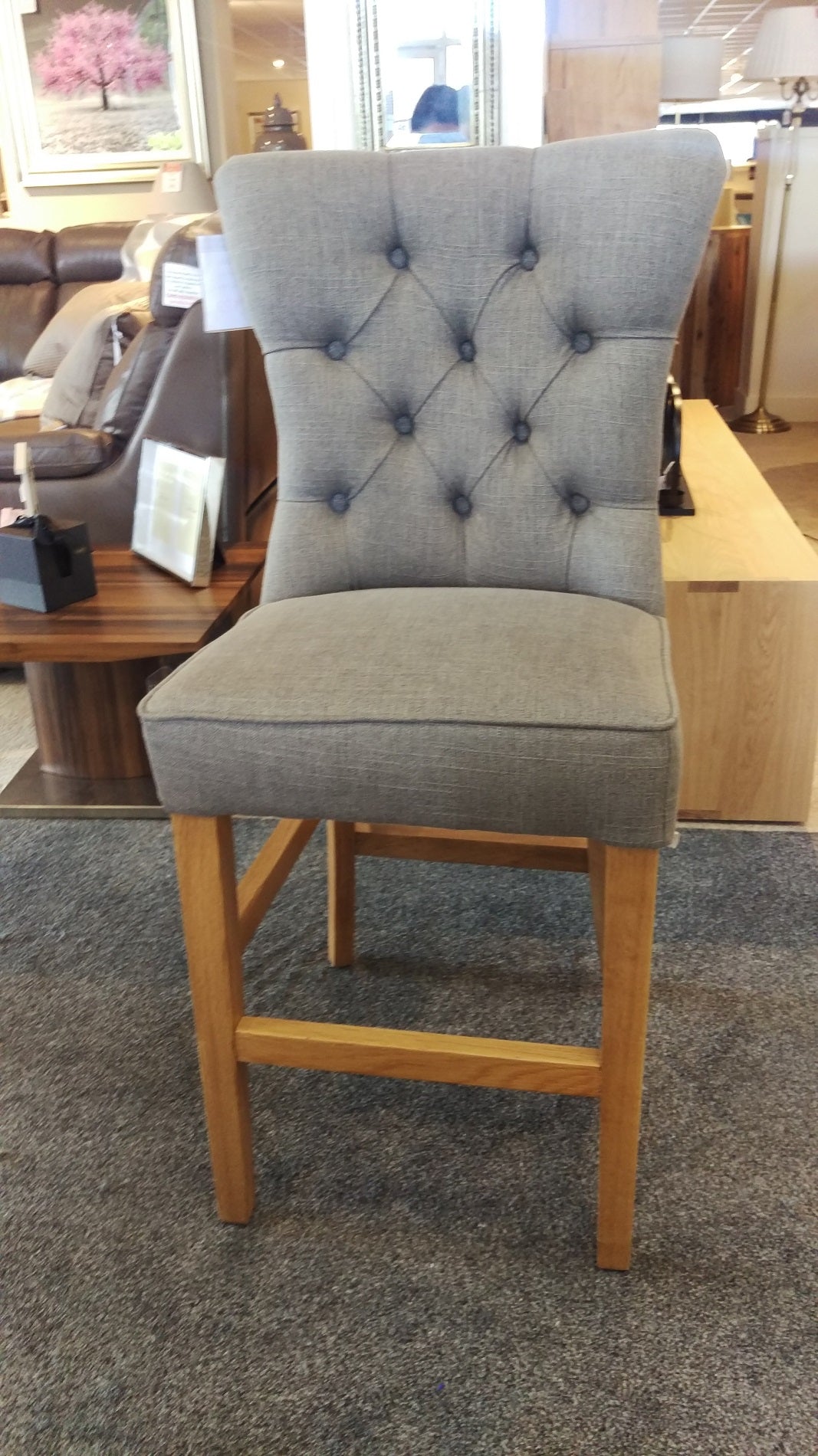 Zoe Bar Stool - Light Grey