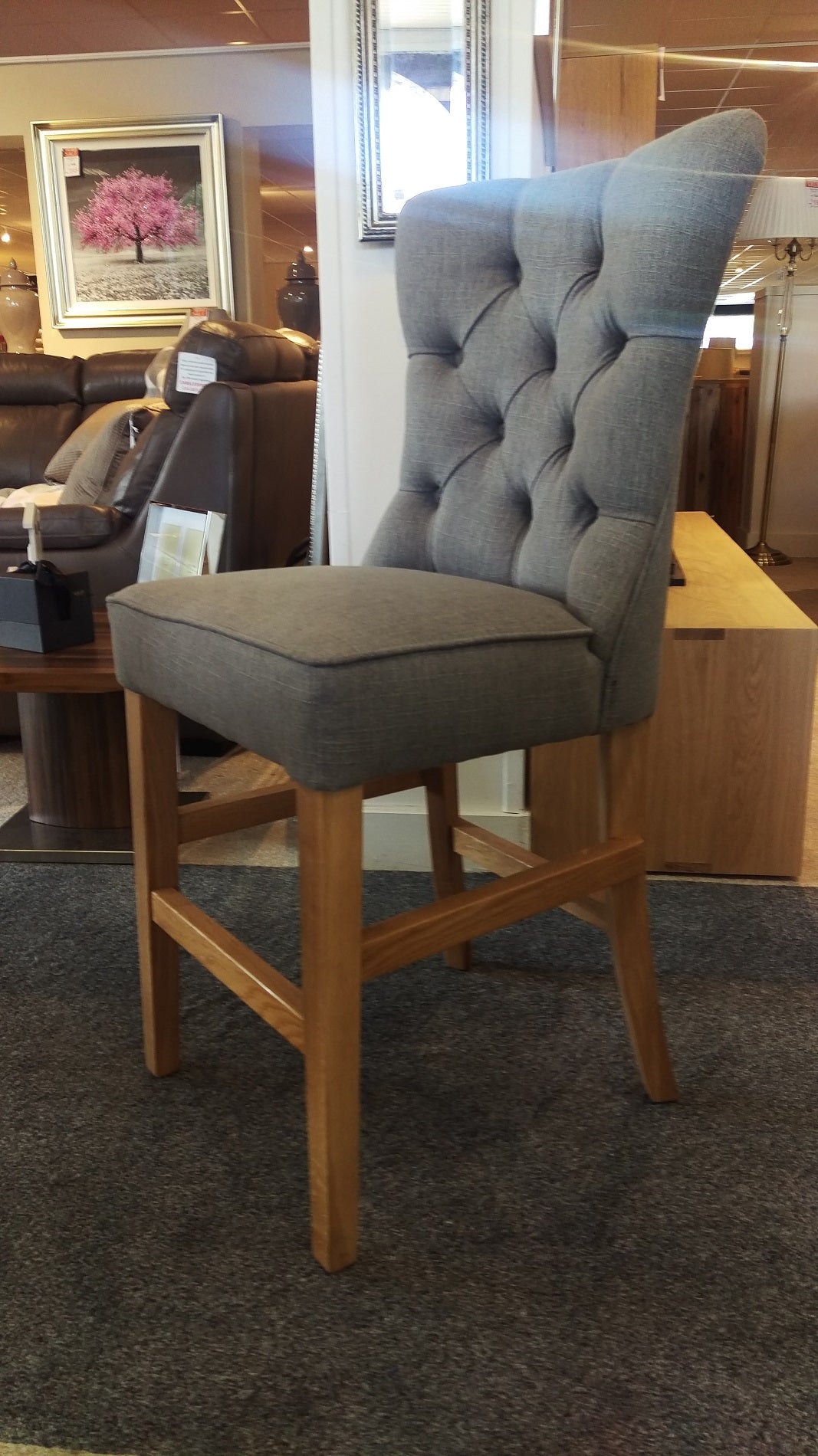 Zoe Bar Stool - Light Grey