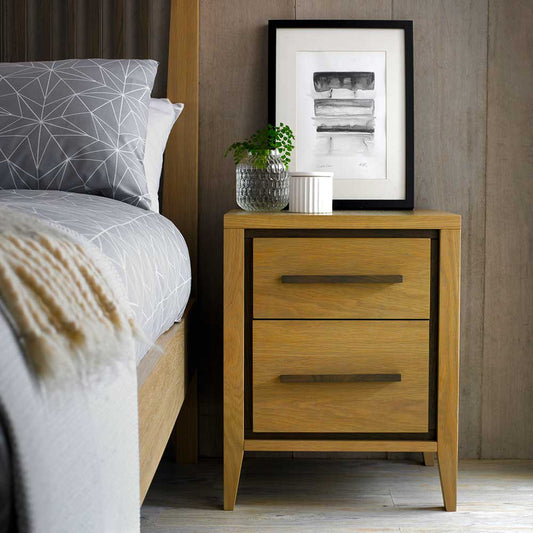 Ravi 2 Drawer Bedside Table