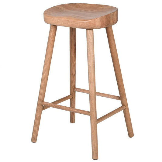 Weathered Oak Farmhouse Counter Stool- 4 Leg
