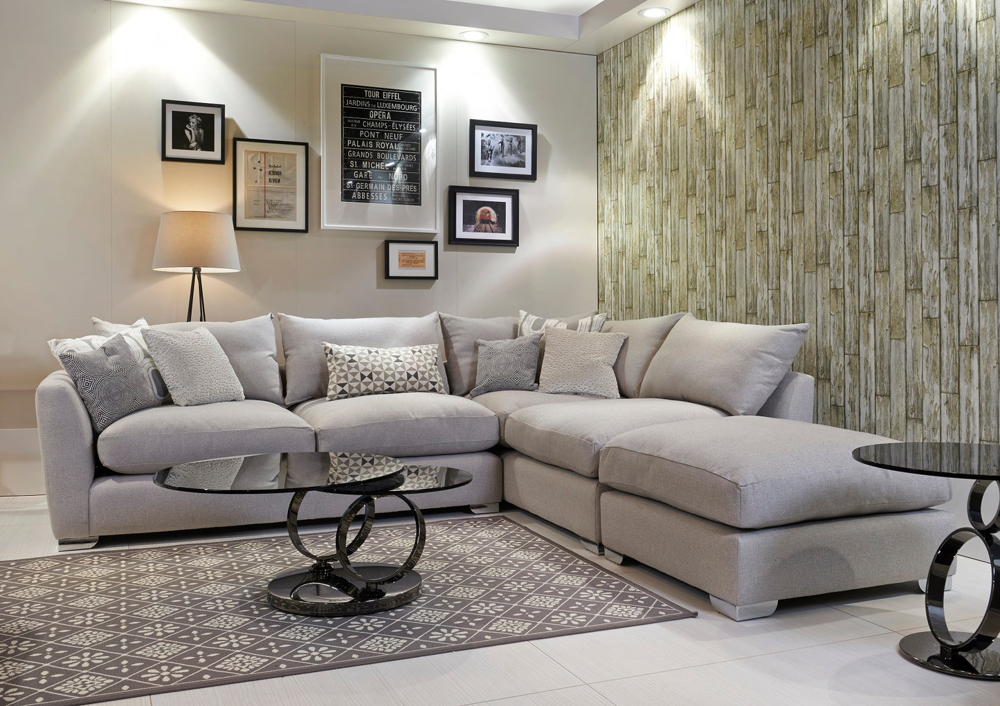 Metro Corner Sofa with Combi Footstool