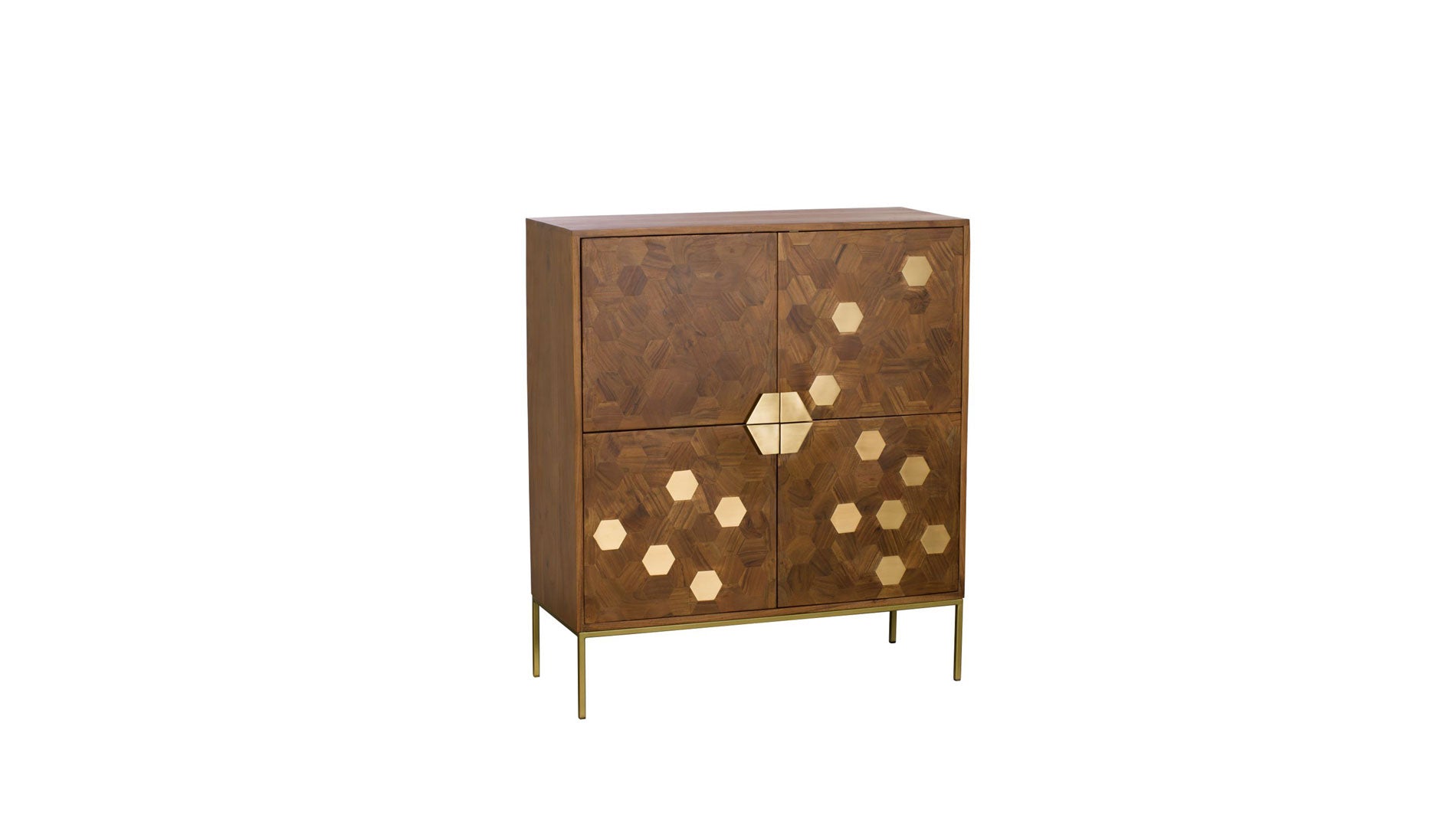 solid mango wood highboard high sideboard cocktail cabinet