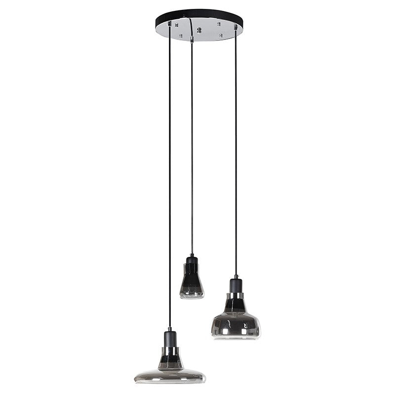 Mirrored Glass 3 Drop Pendant