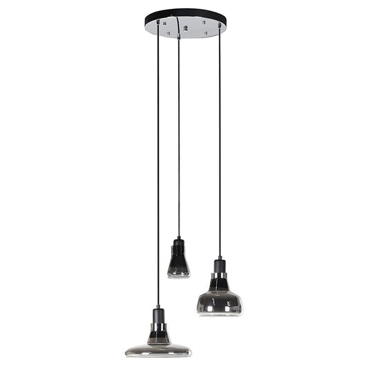 Mirrored Glass 3 Drop Pendant