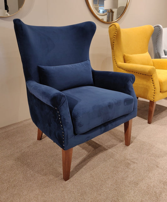 Myron Wing Chair Blue