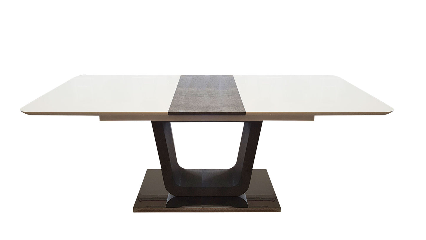white 1.6m dining table