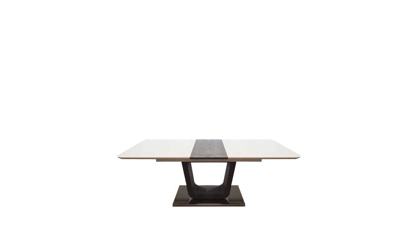 white 1.6m dining table