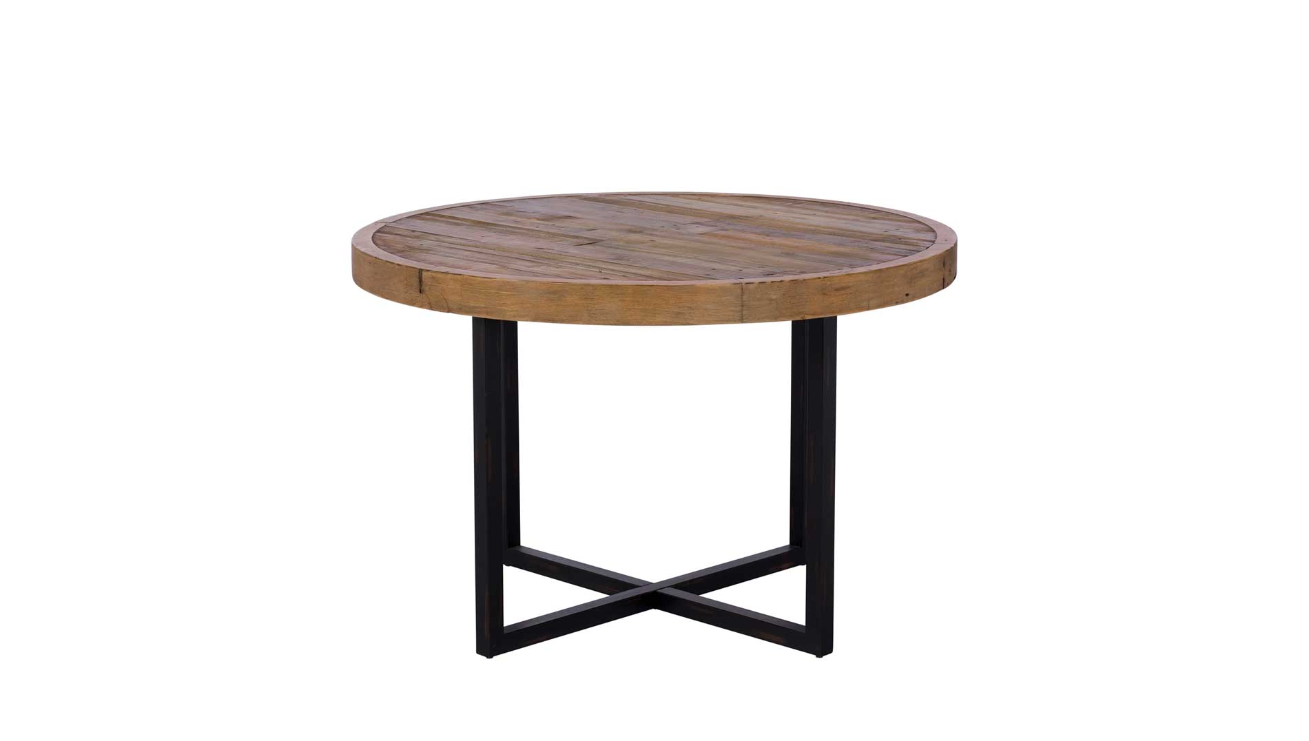 rustic wood round dining table