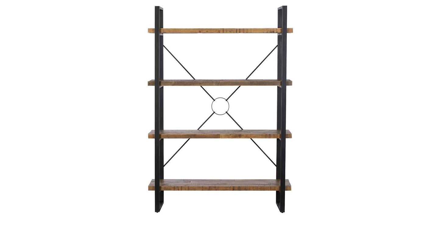 rustic wood tall bookcase