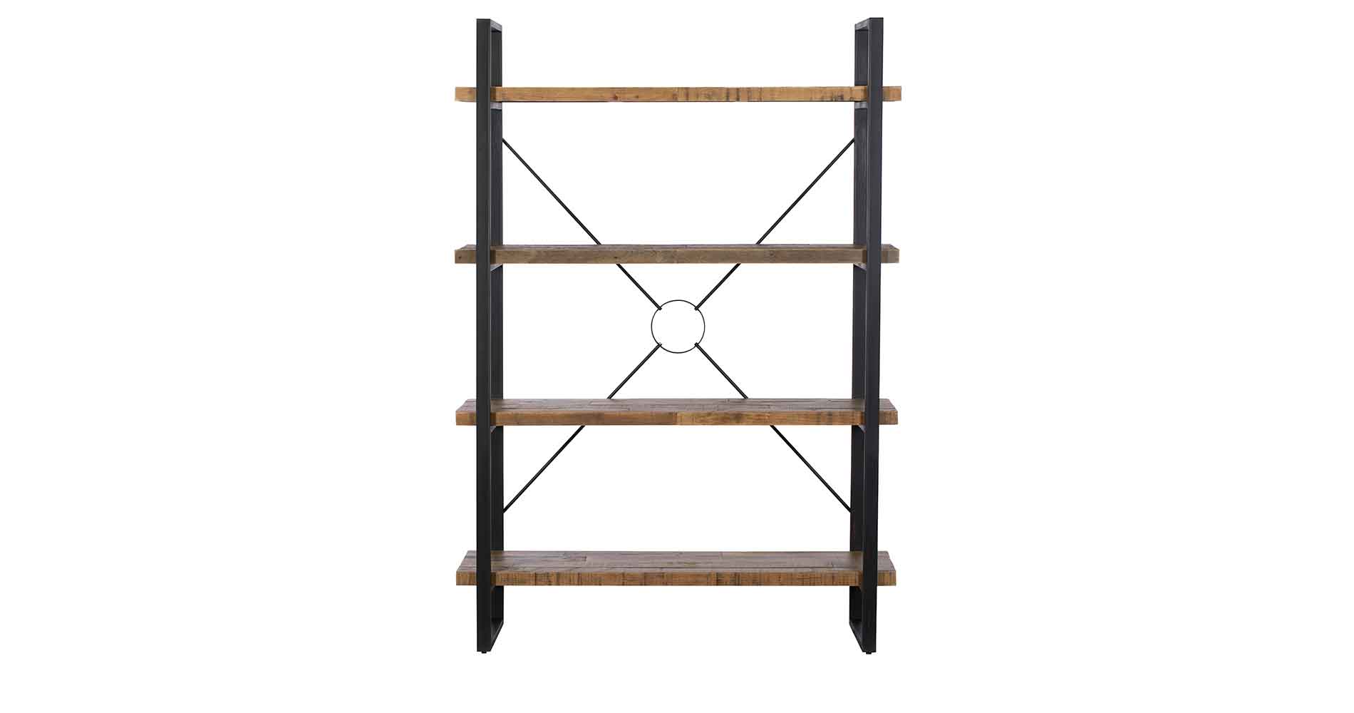 rustic wood tall bookcase