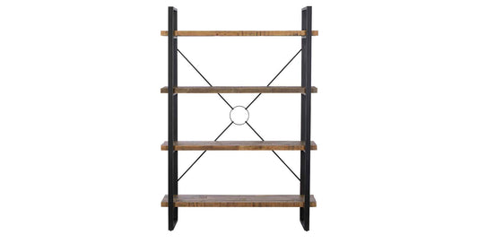 rustic wood tall bookcase