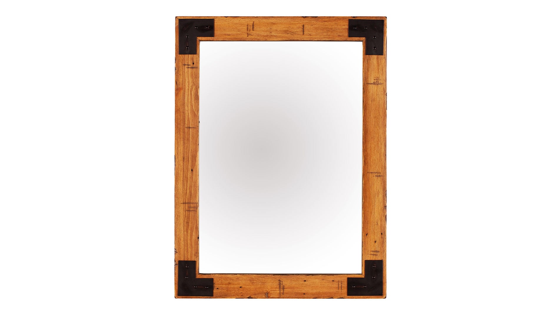Rustic wood wall mirror
