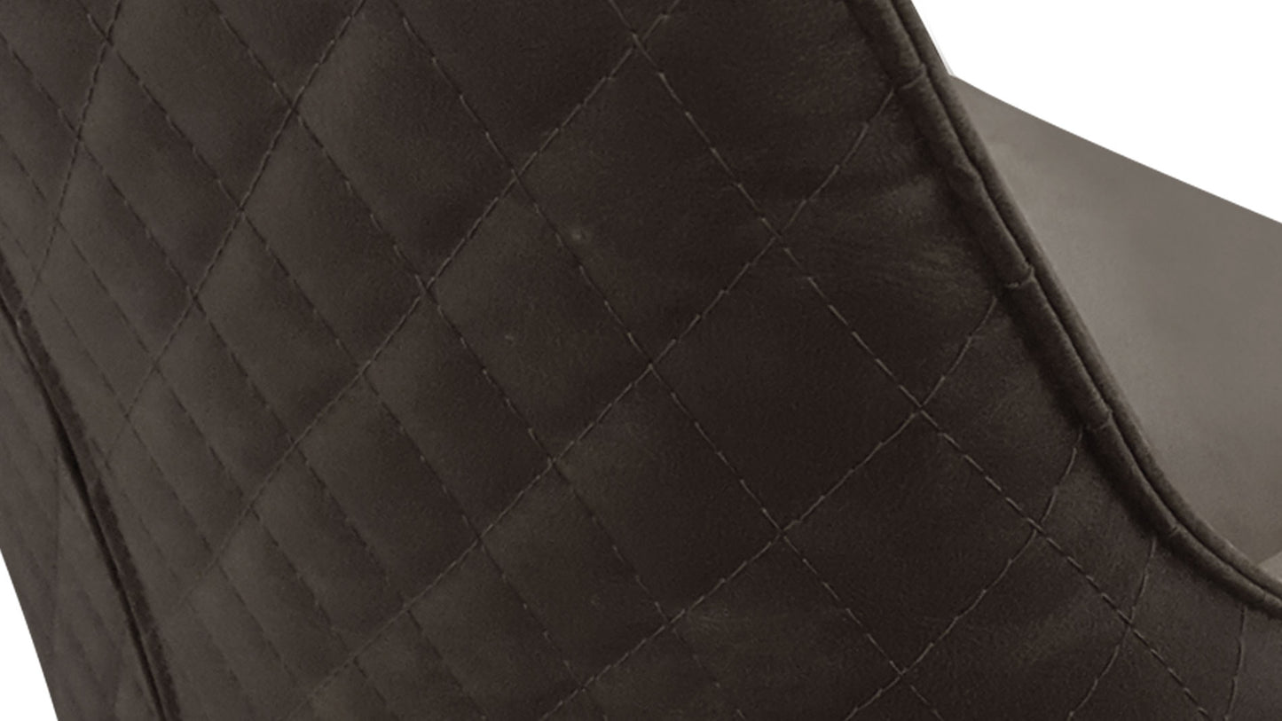 oliver modern grey dining chair faux leather with arms