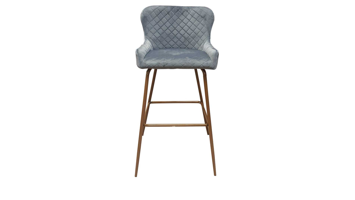 grey velvet counter chair blush navy