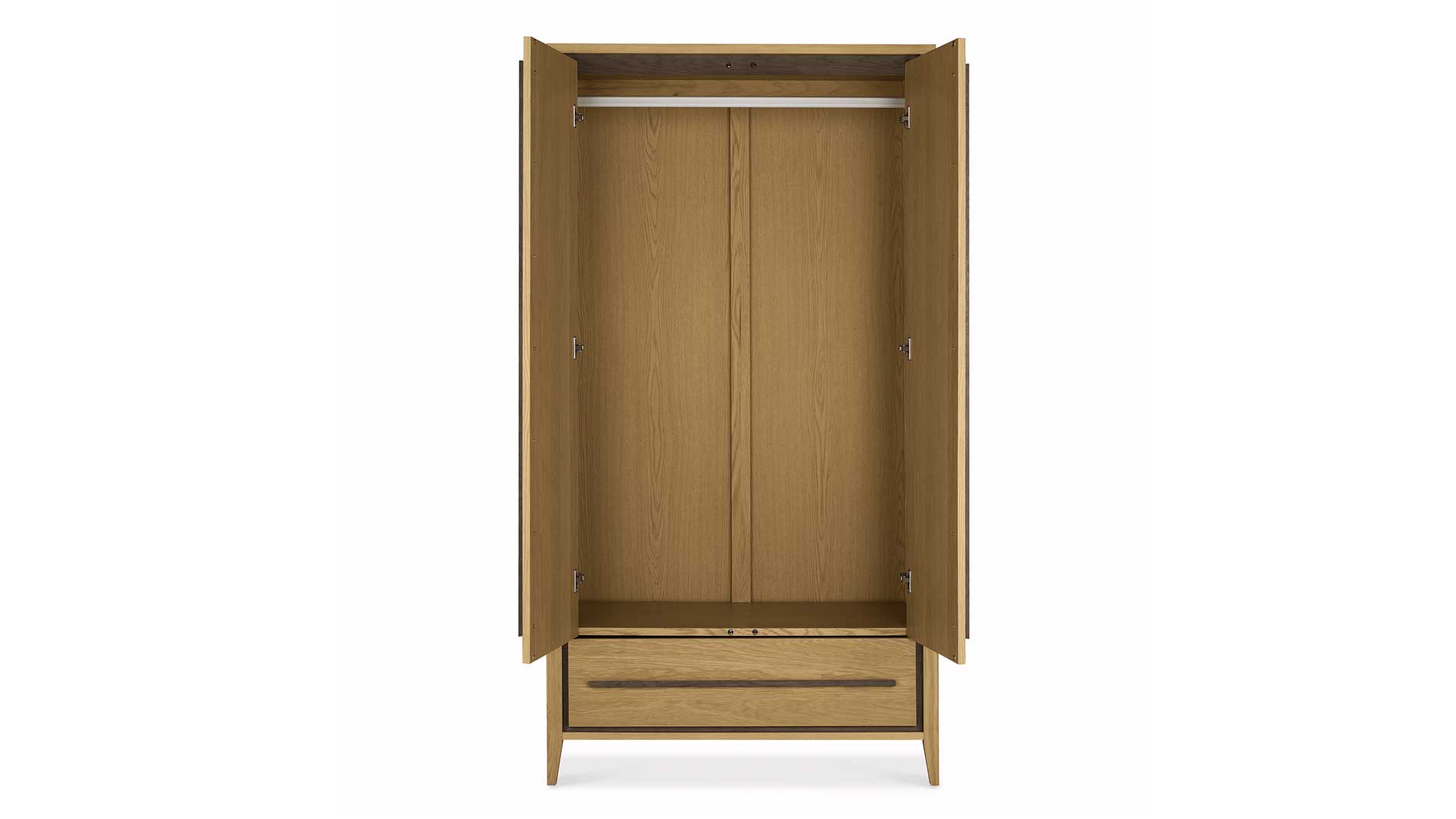oak 2 door wardrobe