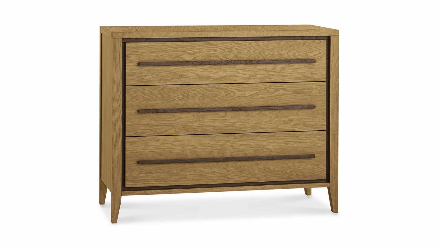oak 3 door chest