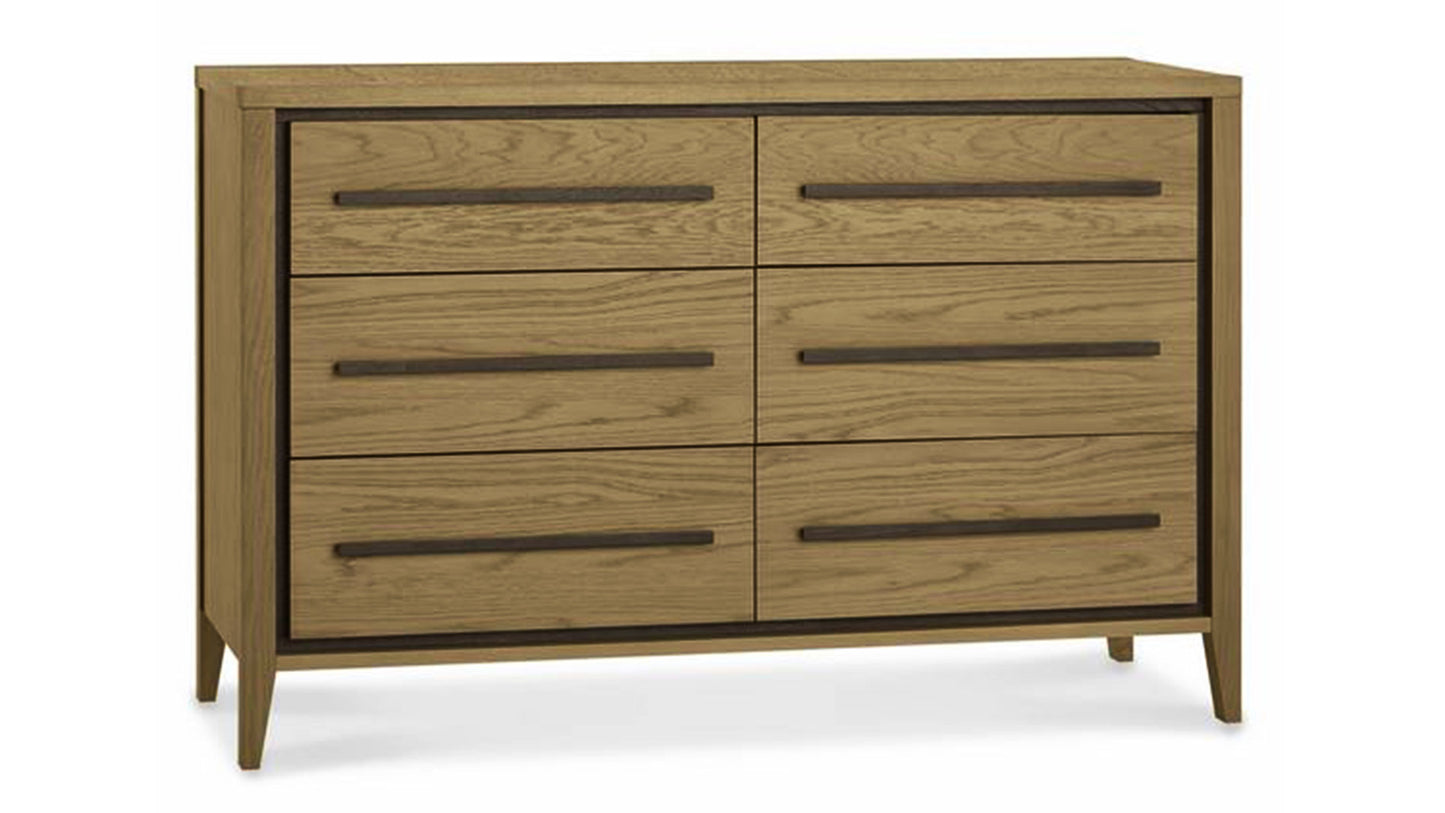 oak 6 drawer chest