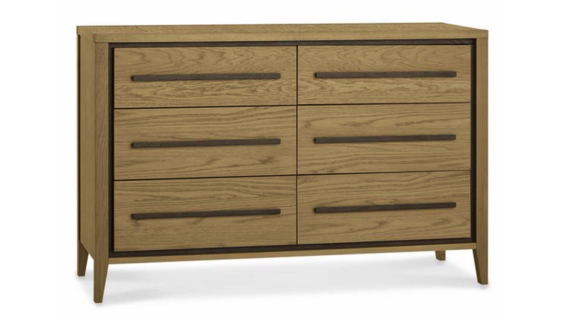 oak 6 drawer chest