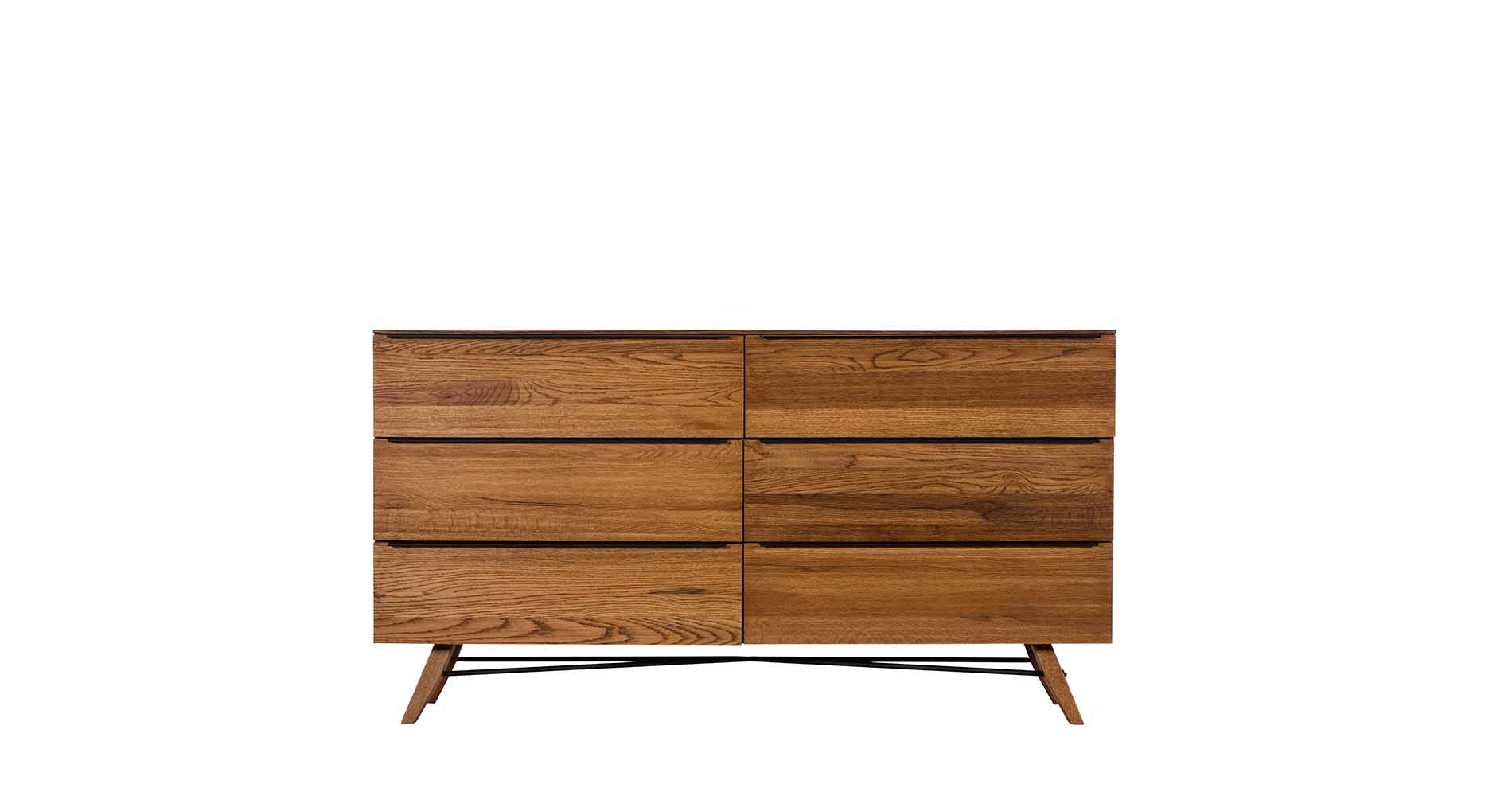 modern wide chest of drawers, oak chest