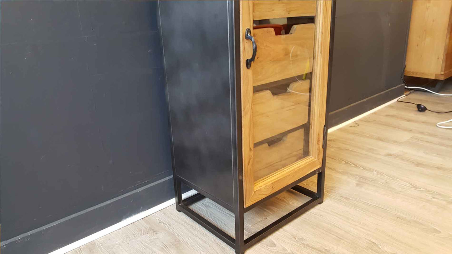 Rustic Teak 5 Drawer Tallboy