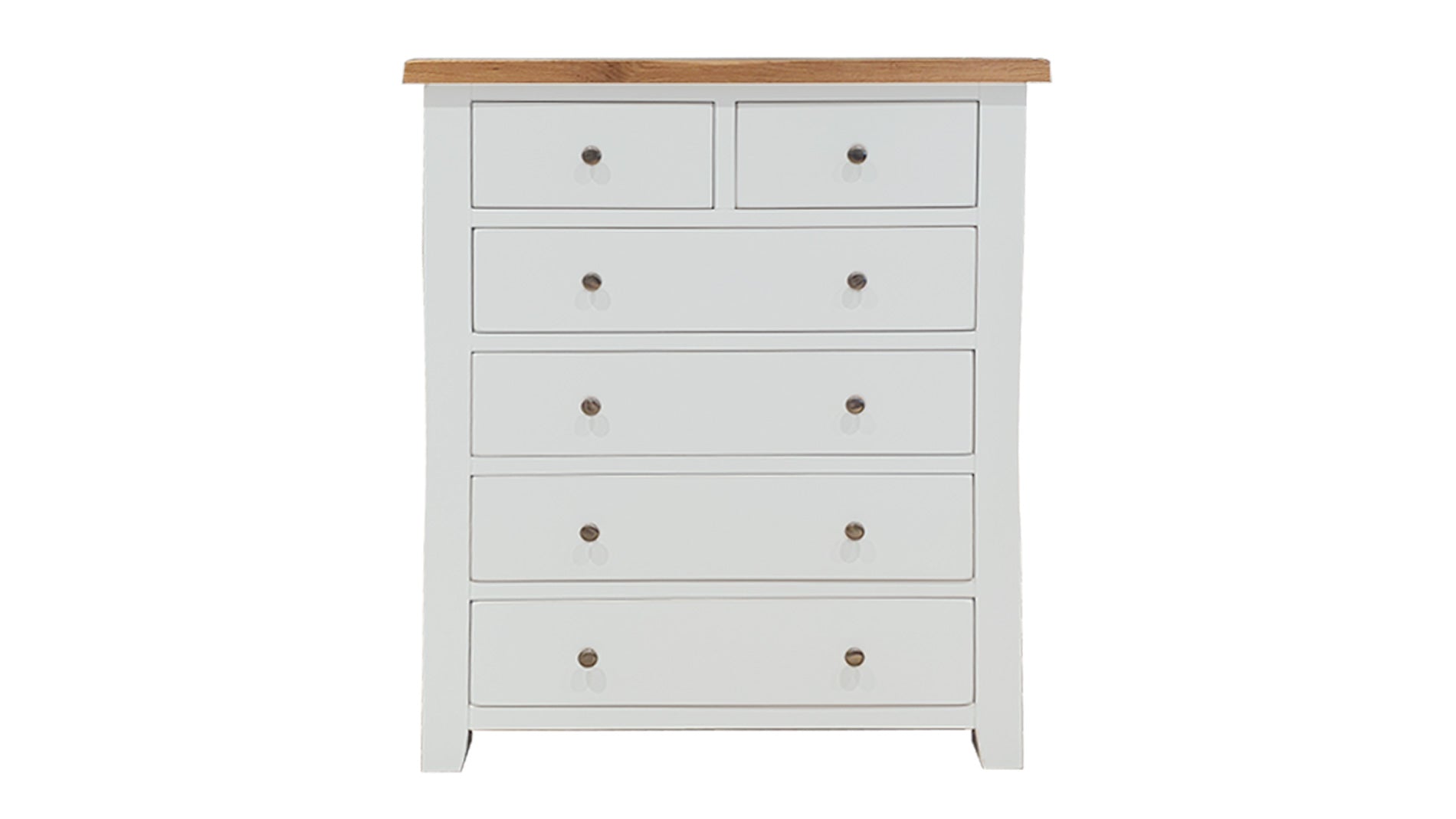 white 6 drawer chest of drawers