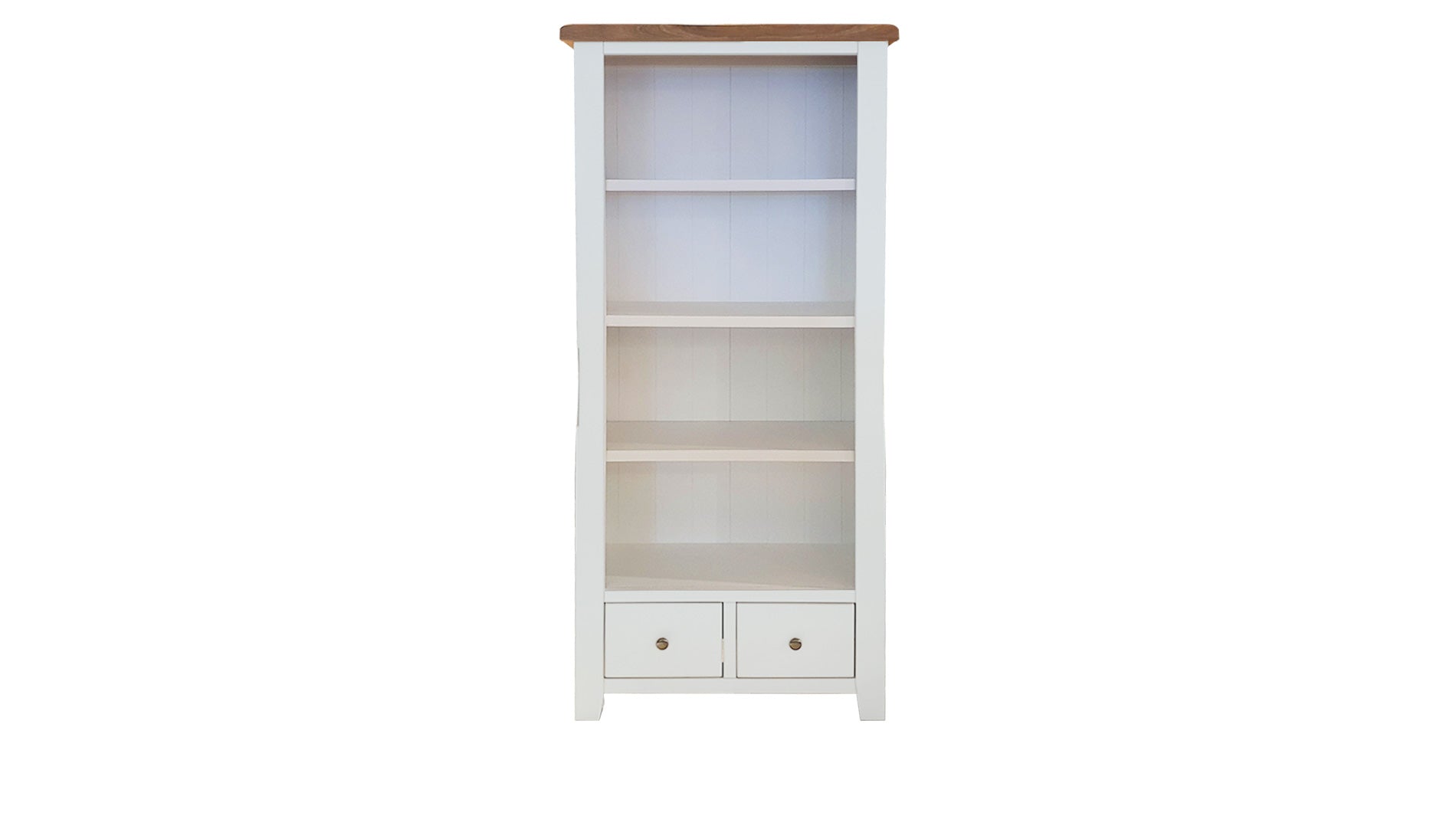slim bookcase, two tone bookcase