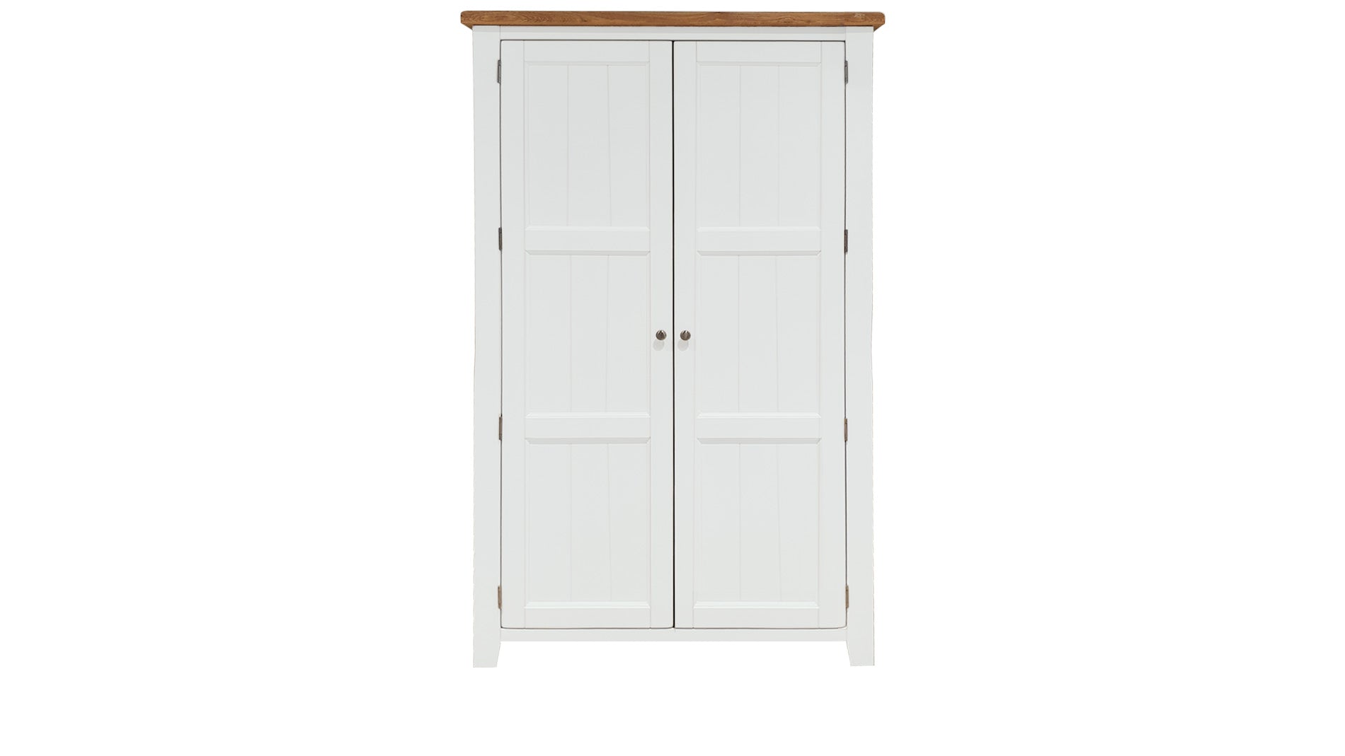 white 2 door wardrobe
