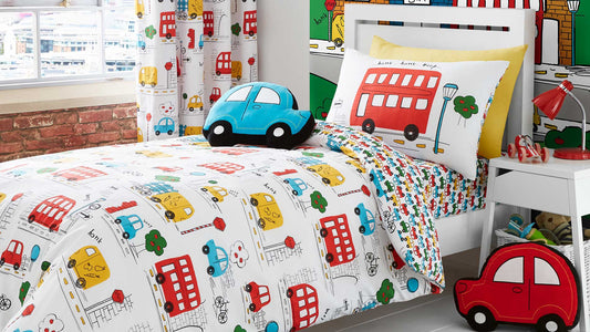 kids transport duvet set bus car