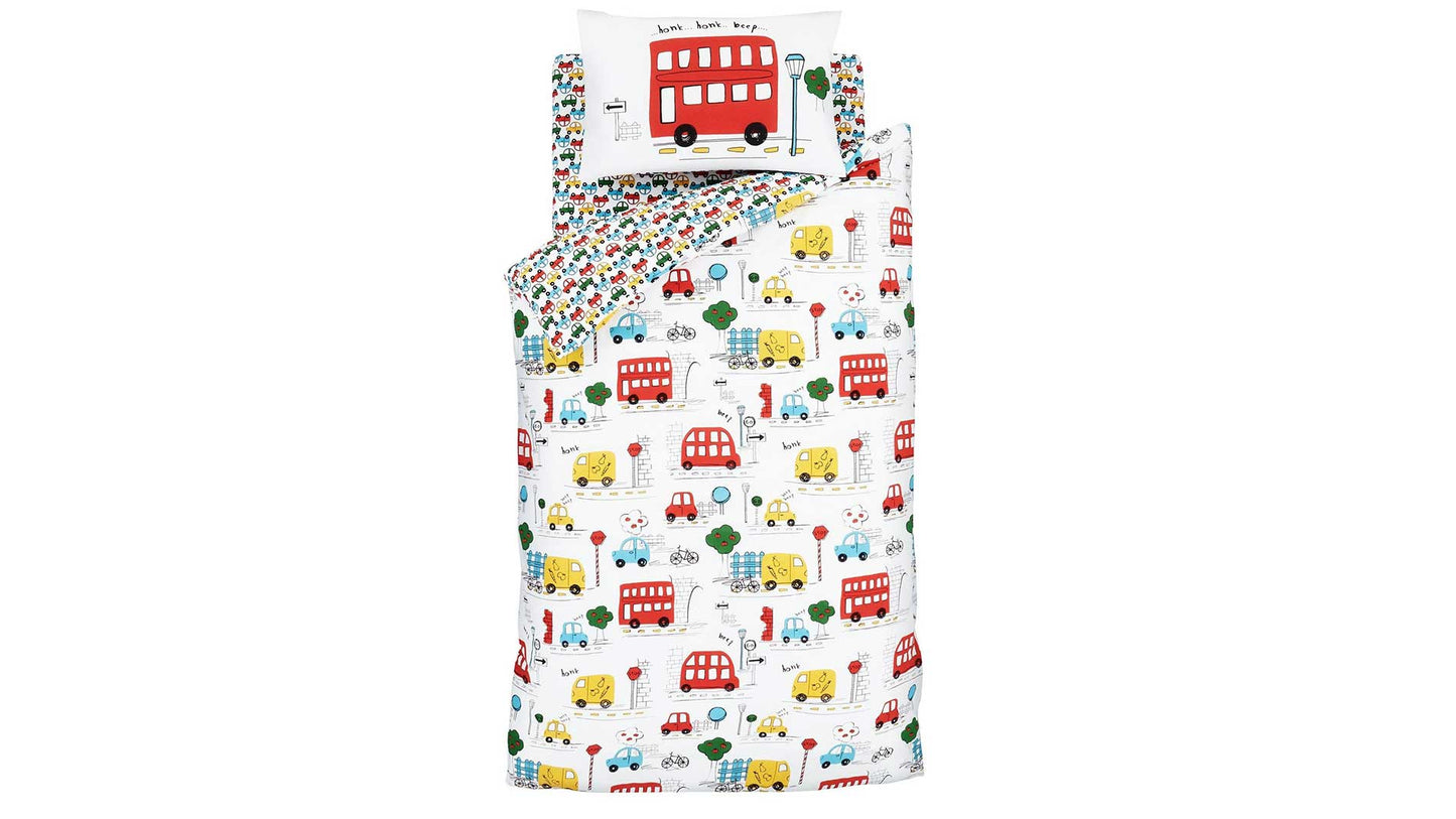 kids transport duvet set bus car