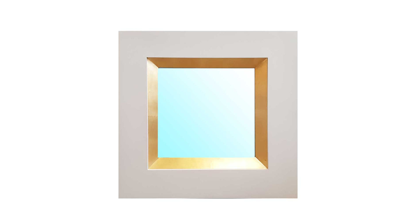 Urban White & Gold Mirror