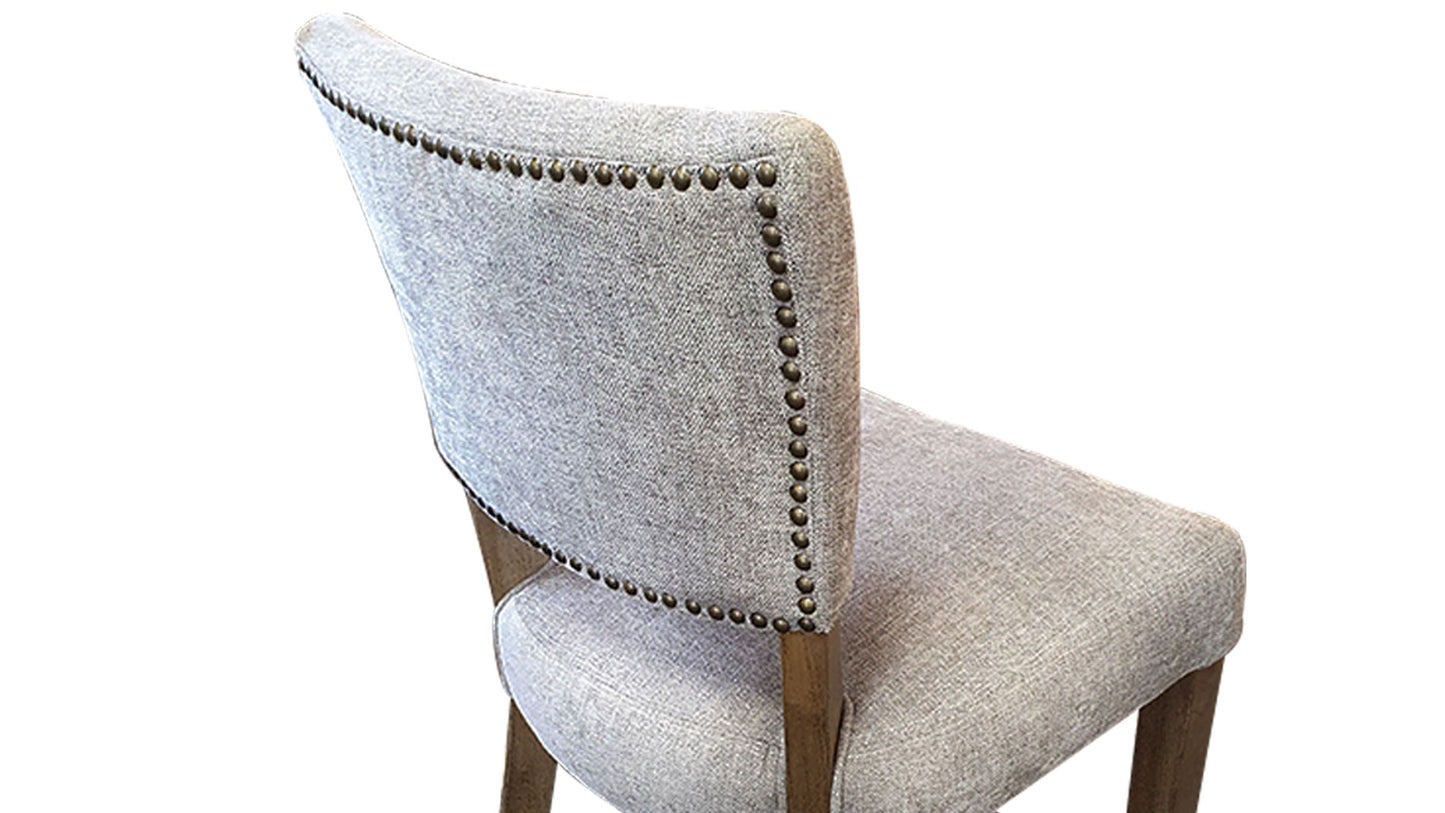 Weathered Oak Fabric Bar Chair