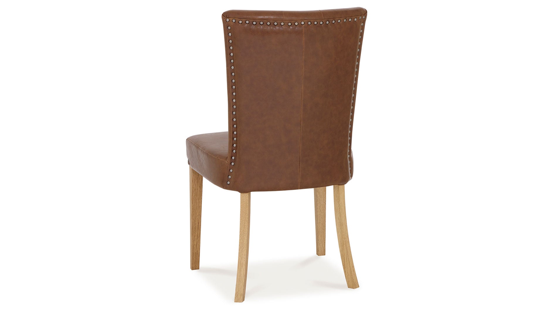 brown upholstered dining chair faux leather