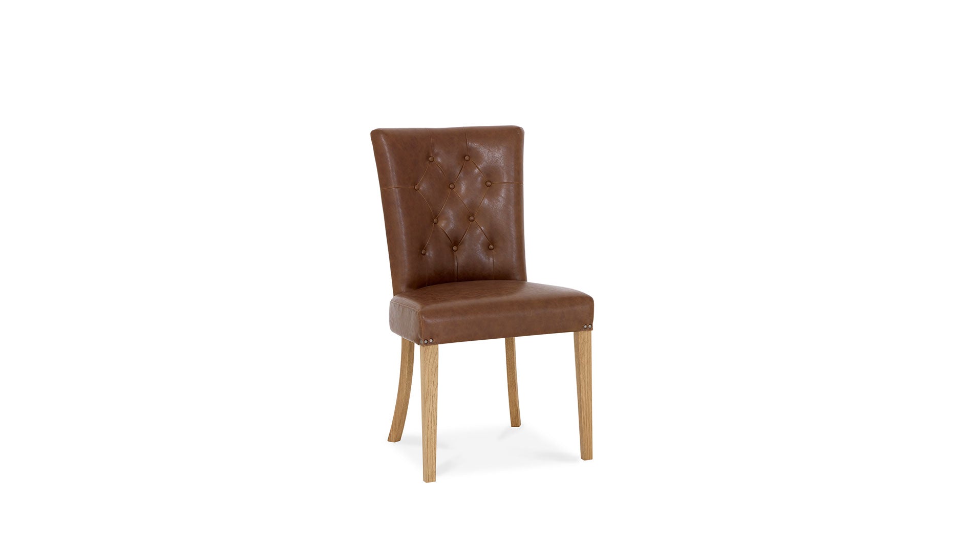 brown upholstered dining chair faux leather