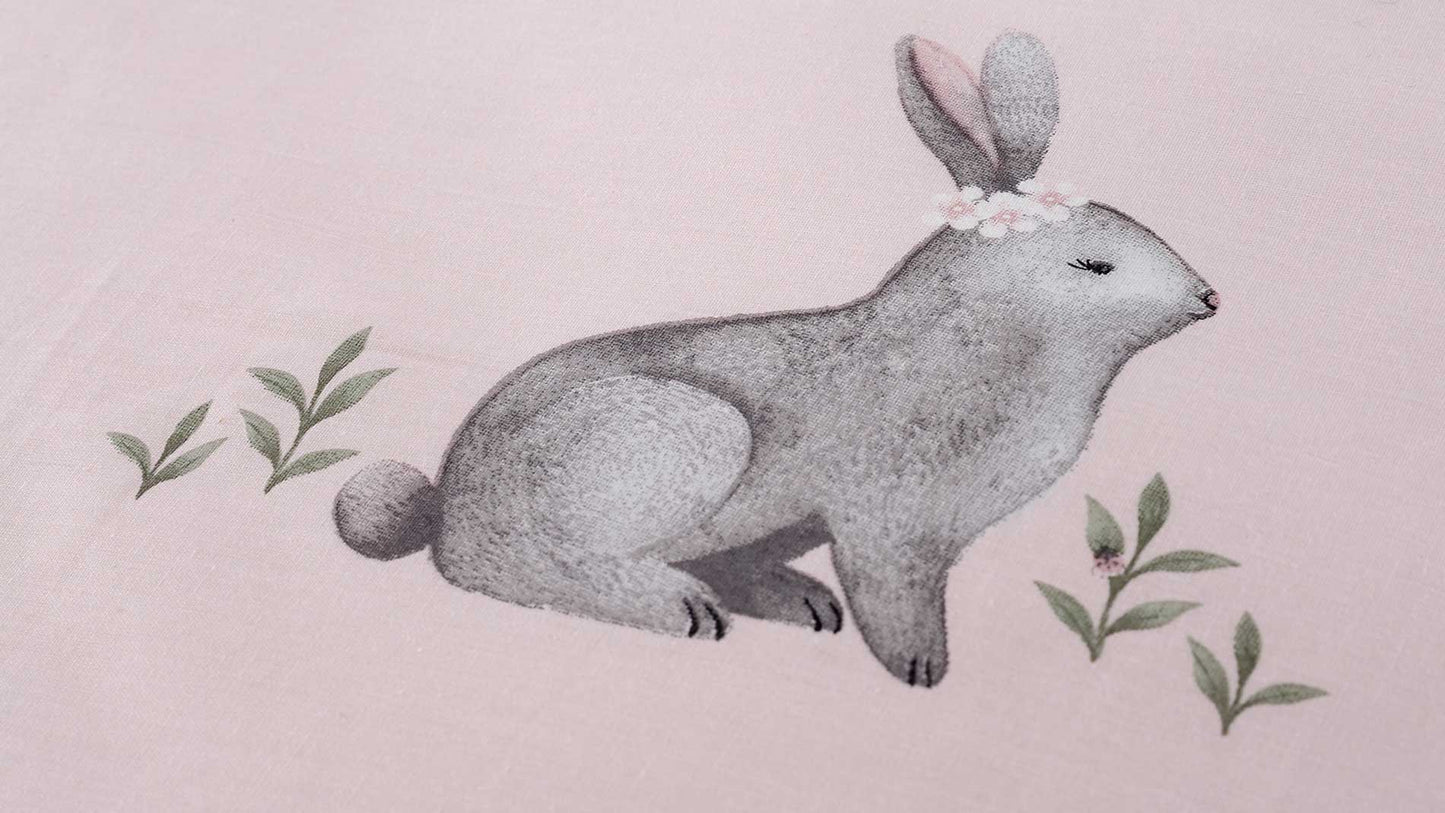 Girl bed linen rabbit print girls bed linen