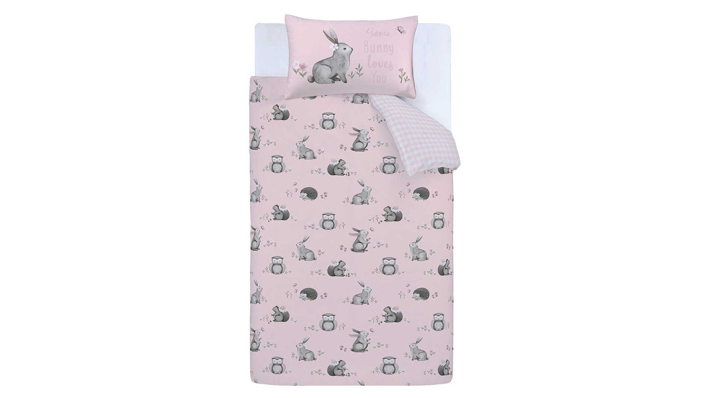 Girl bed linen rabbit print girls bed linen