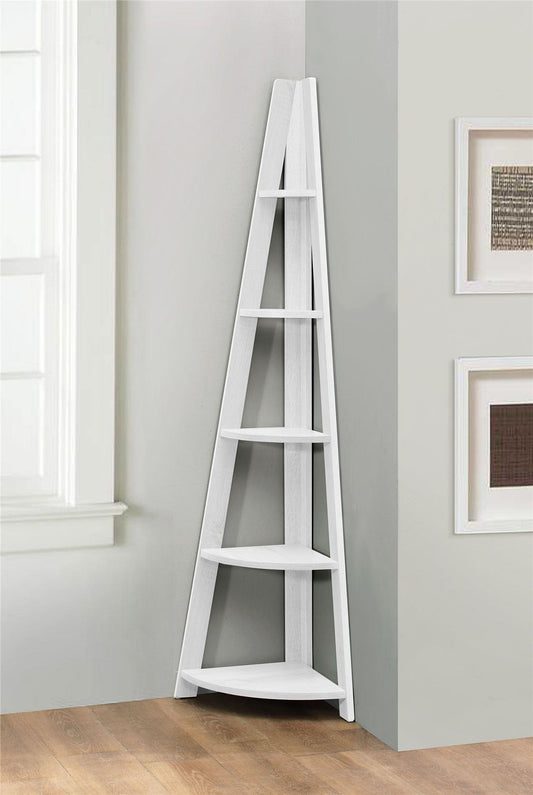 White Corner Shelf Unit