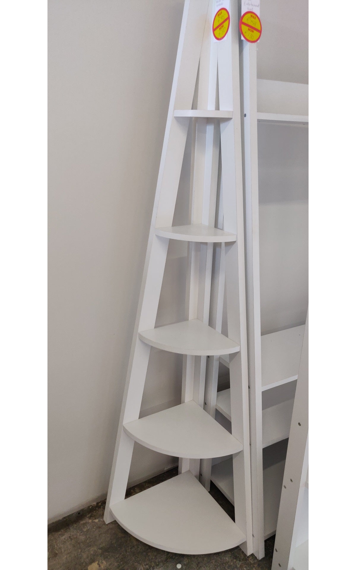 White Corner Shelf Unit