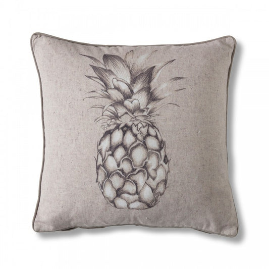 White Linen Pineapple Cushion