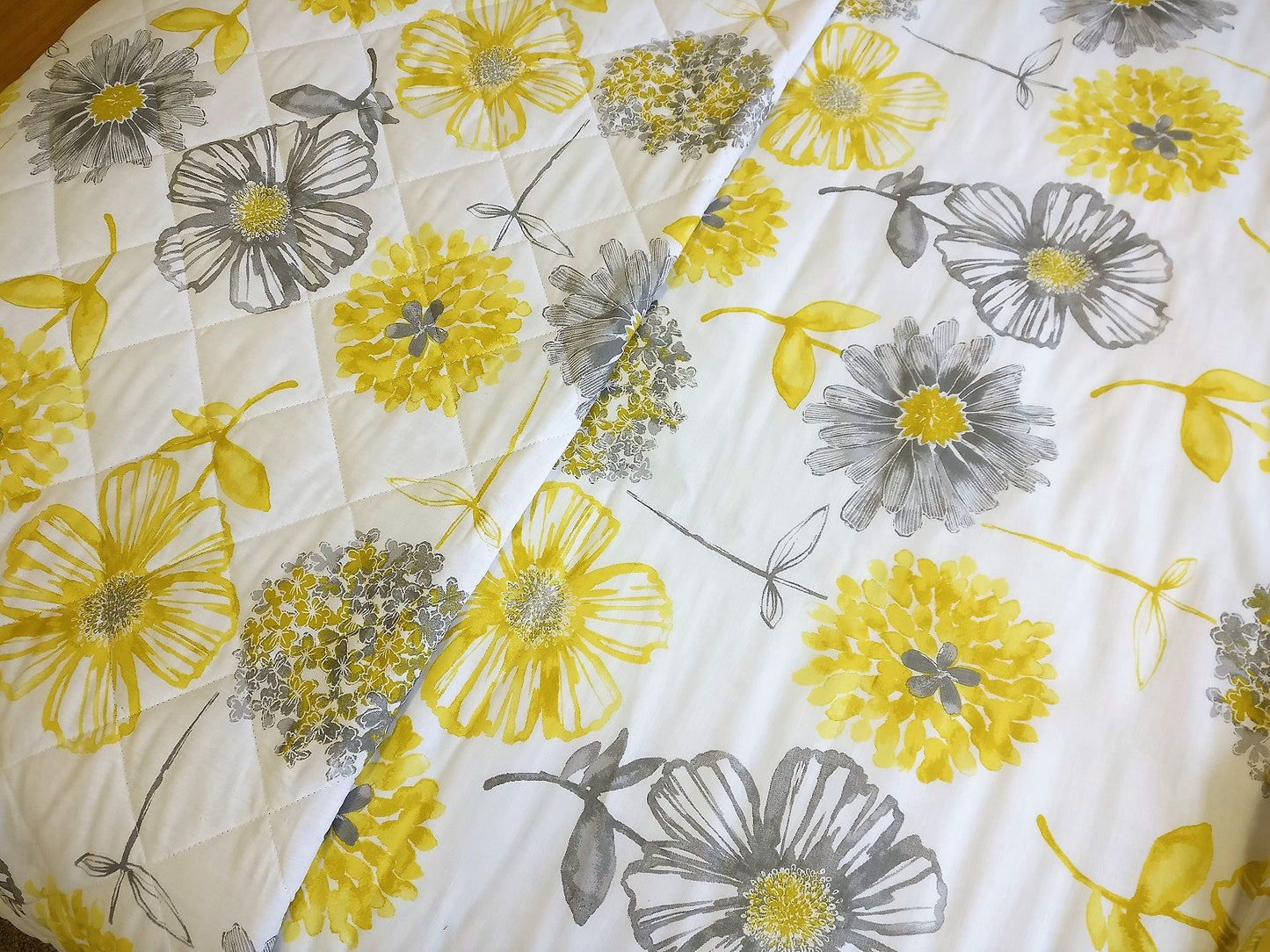 Yellow Floral Duvet Set: Various Sizes